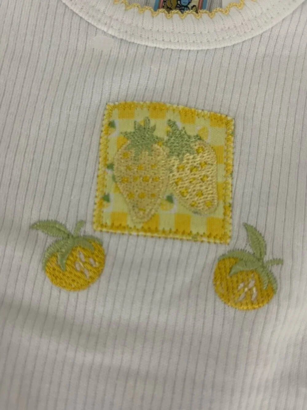 Vintage Tuti Fruiti Girl's 3-6 mos 2pc Outfit Bodysuit Top and Skirt Set NWT